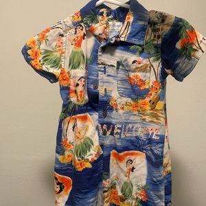 Ralph Lauren Hawaiian Baby Polo Onesie